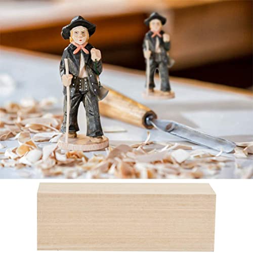 YOTINO 10 Piezas Bloques de Madera para tallar y Hacer Manualidades,Talla de Madera de Tilo Natural Bloques de Madera sin Acabado para Artesanía de Arte DIY - 2 (15X5X5cm) y 8 (15X2.5X2.5) cm