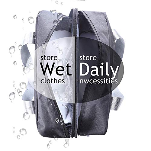 Young & Ming Impermeable Bolsa de Deporte con Compartimento para Zapatos Bolsa de Gimnasio Grande Bolsa de Viaje Bolsa Fin de Semana para Hombre/Mujer, 20L-Azul Marino