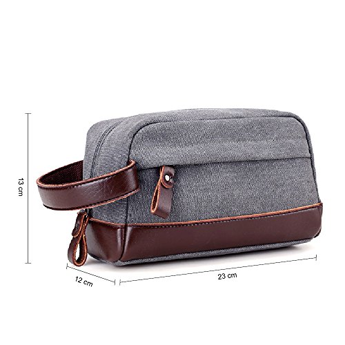 Young & Ming - Neceser de viaje Bolsas de aseo impermeable portátil Bolsa de mano compacta para hombre y mujer Organizador con asa