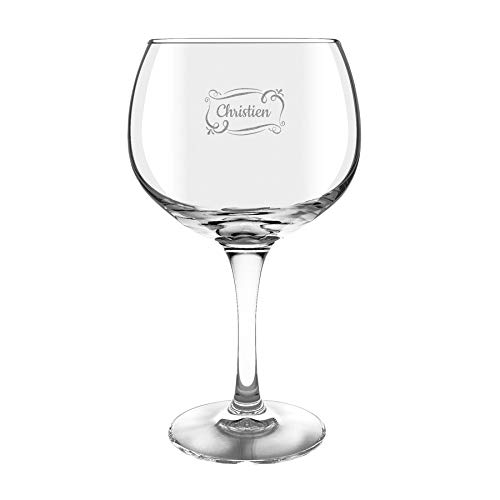 YourSurprise Copa Gin & Tonic Personalizada - Copa de Gin & Tonic con Nombre Grabado: Personalizable con Texto, diseños y Diferentes Tipos de Letras (1)