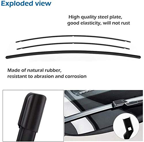 YOUYOUNX Escobillas de limpiaparabrisas, FOR, Ford Ka Fit Push Button Arms 2011 2012 2013 (Tamaño: Solo limpiaparabrisas Delanteros) -Front_Wipers_Only