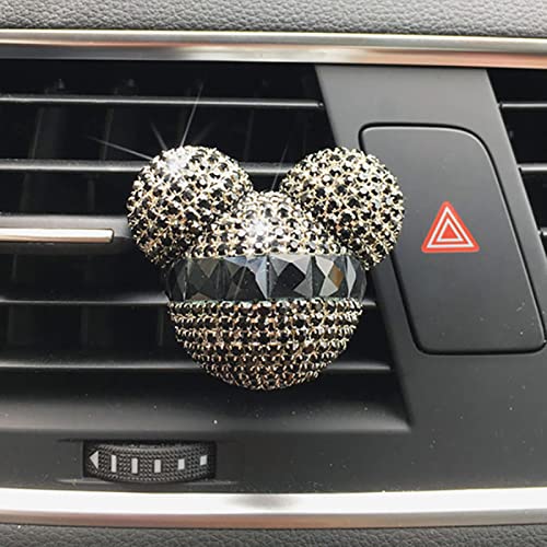 YTTS Ambientador de Coche para niñas, Accesorios para Coche, Clip de Perfume para Coche, difusor de Perfume, decoración Interior de Coche con Diamantes ostentosos