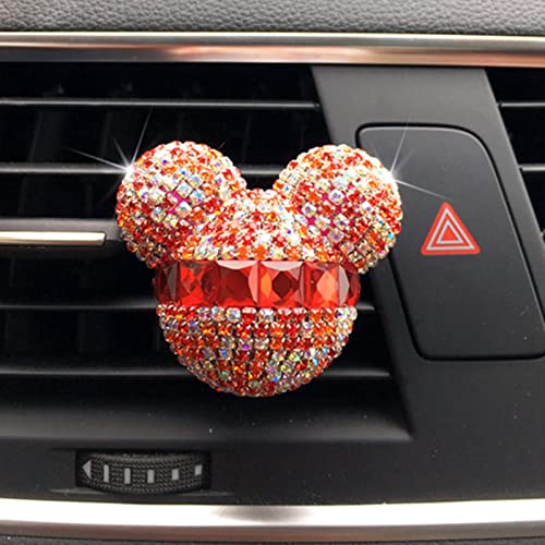 YTTS Ambientador de Coche para niñas, Accesorios para Coche, Clip de Perfume para Coche, difusor de Perfume, decoración Interior de Coche con Diamantes ostentosos