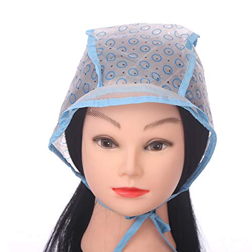 Yueser 10 Piezas Gorro de Tinte Gorro de Peluquería Desechable con 10 Ganchos de Plástico y 12 Pinzas para el Cabello para Teñir el Cabello Herramienta de Peluquería