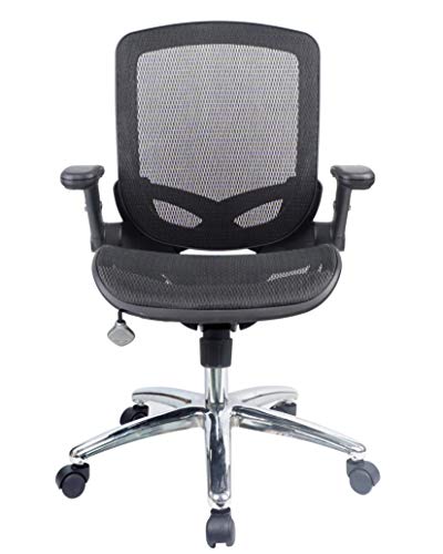 yulukia 200001 construcción plástico Dota todos Asiento y respaldo de deriva de sillas de oficina de malla con ajustable PU de reposabrazos y soporte de acero cromado.