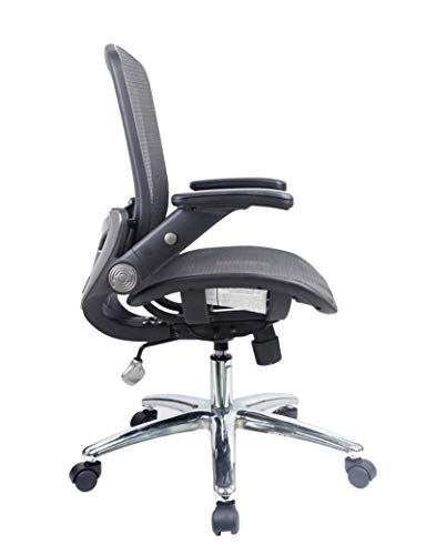 yulukia 200001 construcción plástico Dota todos Asiento y respaldo de deriva de sillas de oficina de malla con ajustable PU de reposabrazos y soporte de acero cromado.