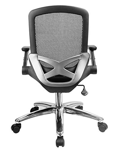 yulukia 200001 construcción plástico Dota todos Asiento y respaldo de deriva de sillas de oficina de malla con ajustable PU de reposabrazos y soporte de acero cromado.