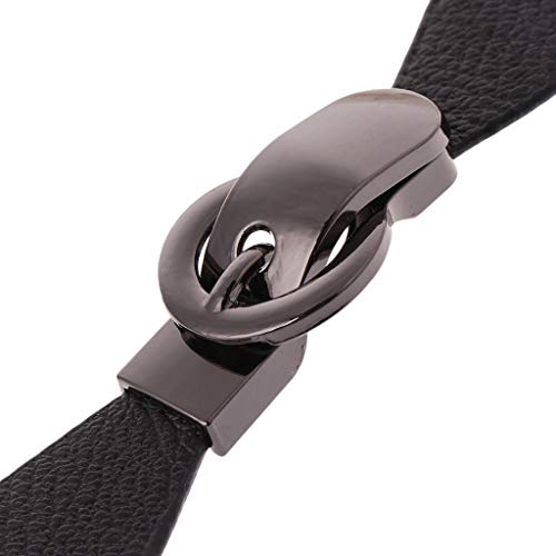 Yushu Hebillas de metal con botón de palanca de cuero, para chaqueta, abrigo, bolso de mano, decoración, accesorios de costura para manualidades, costura, ropa