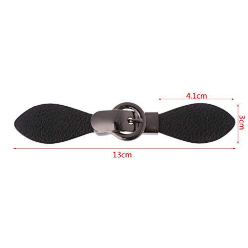 Yushu Hebillas de metal con botón de palanca de cuero, para chaqueta, abrigo, bolso de mano, decoración, accesorios de costura para manualidades, costura, ropa