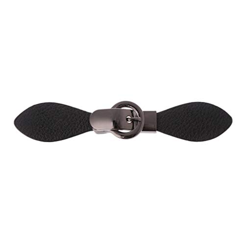 Yushu Hebillas de metal con botón de palanca de cuero, para chaqueta, abrigo, bolso de mano, decoración, accesorios de costura para manualidades, costura, ropa