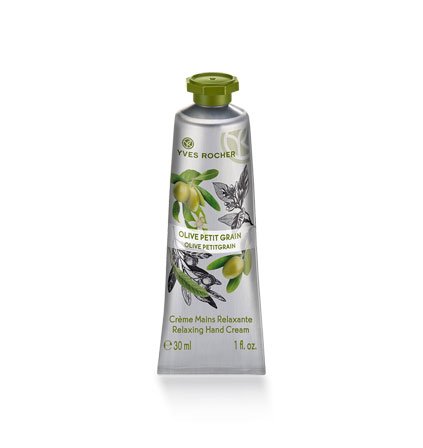 Yves Rocher LES PLAISIRS NATURE - Crema de manos de oliva-petitgrain hidratante para el cuidado de manos, 1 tubo de 30 ml