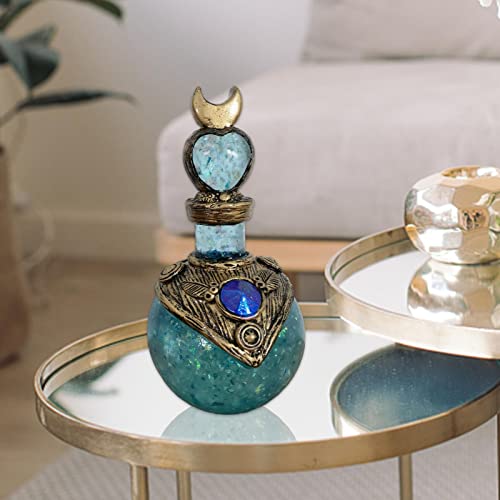 YYID Frascos de Perfume de Lujo, Frascos de Perfume Vintage, Frascos de Bruja para Aceite Esencial, Frasco vacío Recargable con decoración de Diamantes de imitación, Frasco Antiguo de restauración