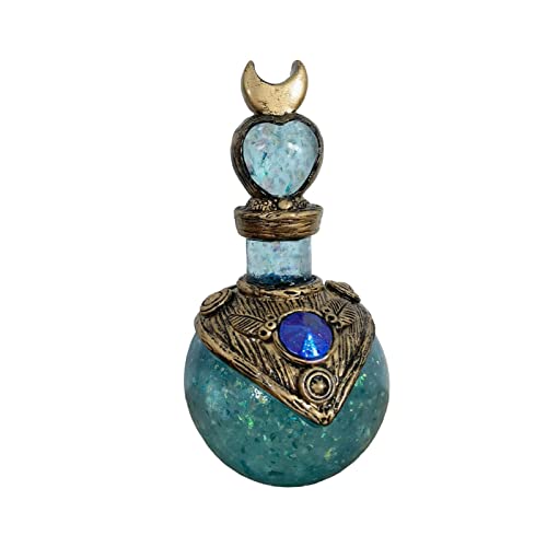 YYID Frascos de Perfume de Lujo, Frascos de Perfume Vintage, Frascos de Bruja para Aceite Esencial, Frasco vacío Recargable con decoración de Diamantes de imitación, Frasco Antiguo de restauración