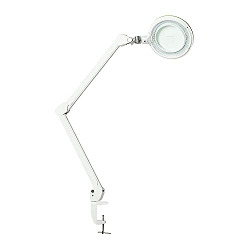zalias Lambda M lámpara Lupa Regulable con Lente de 127 mm, lámpara de Aumento LED para Hobby artesanía cosmética Taller Ayuda a la Lectura, 3 o 5 dioptrías verdegrön 3 dioptrías3 diopters