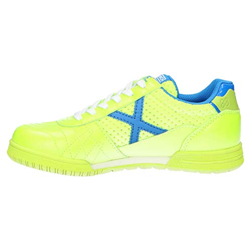 Zapatilla Munich Niño G-3 Kid Lima/Azul CORDÓN Nº38
