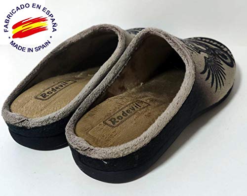 Zapatillas casa hombre cómodas Originales Ruta 66 Motocicleta - Hechas en España 44