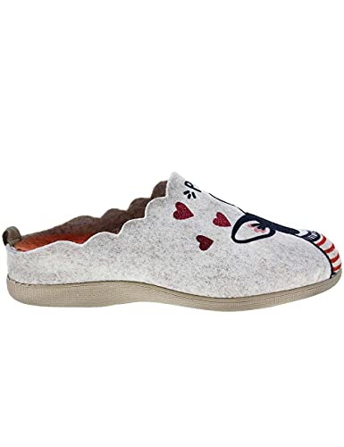 Zapatillas de casa originales para mujer fabricadas en España Rodevil 5559 Puppy Beig - Color - Beige, Talla - 36