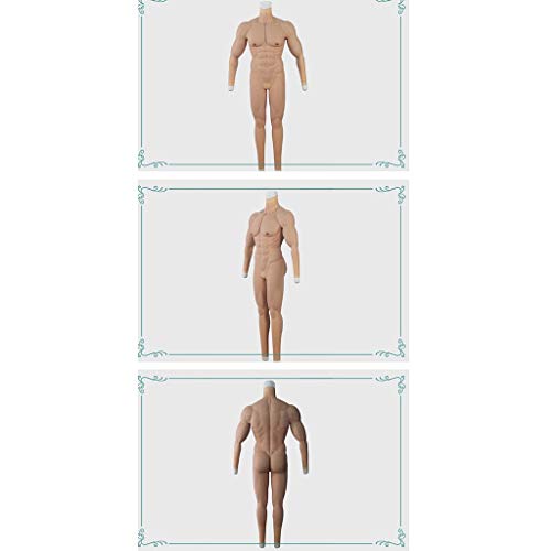 ZAYZ Body de Silicona con Músculos Traje de Simulación de Músculo Masculino Realista Traje de Maquillaje de Cosplay Alto Rebote Elástico Adecuado para Cualquier Forma de Cuerpo (Color : Nude)
