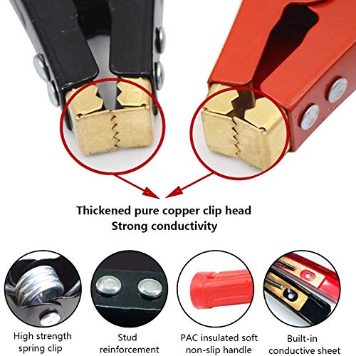 ZHITING 2 pz Pinzas de Cocodrilo 800A Abrazaderas de Cable de Cobre Aislamiento Battery Clips Accesorios de Cargador para Coche Moto Auto Camión