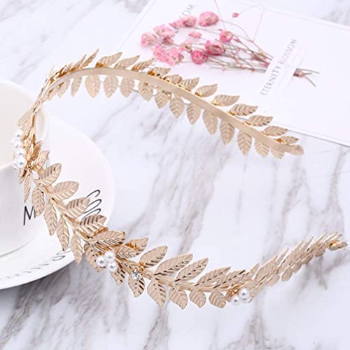Zholuzl Suave Hojas de la Cabeza de la Cabeza Premium Cabeza Liviana Capucha Pearl Hour Piedra Cierre de Pelo Cierre de Cabello Caballera de la Boda Compatible con Mujeres Mujeres Damas Cómodo