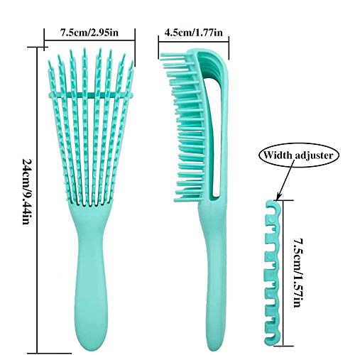 ZHOUHON 3 Piezas Cepillo Desenredante para Cabello, peine antitirones, Cepillo para Cabello Rizado, Desenredante para Cabello Afro, Masaje Cepillo Desenredante para Cabello Mojado, Rizado, Ondulado