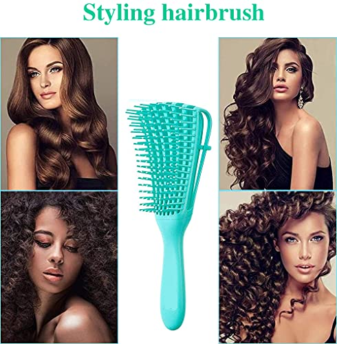 ZHOUHON 3 Piezas Cepillo Desenredante para Cabello, peine antitirones, Cepillo para Cabello Rizado, Desenredante para Cabello Afro, Masaje Cepillo Desenredante para Cabello Mojado, Rizado, Ondulado