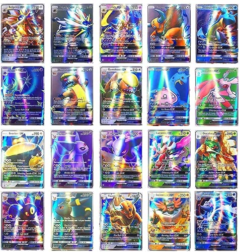 zhybac DIGZ Tarjeta Pokémon 60 GX, Pokemon Card, GX Trading Puzzle Tag Team Cards, Fun Flash Cards, Christmas Gifts & Kids Birthday Gifts