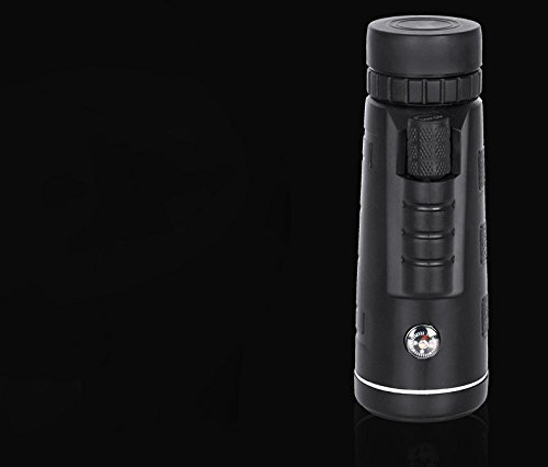 ZI Swing-Tipo Ocular 40X60 Telescopio Monocular de Alta Potencia de Luz de Alta Definición de la Noche con una Brújula,Negro