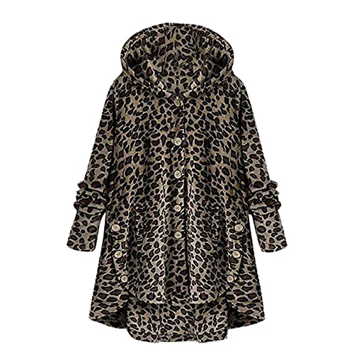 Zilosconcy Mujer Sudadera Tops Chaqueta Suéter Jersey Mujer Otoño Invierno Talla Grande Hoodie Teddy-Fleece Caliente Botones Abrigo Con Bolsillos Talla Grande Manga Larga Chaqueta Caliente Botón