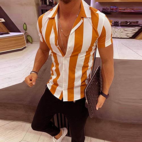 ZODOF Camisetas Hombre Mangas Corta Algodon Lino Estampada Vintage Hawai Tallas Grandes Camisa Tops Ropa Casual Deporte Moda Confort Verano