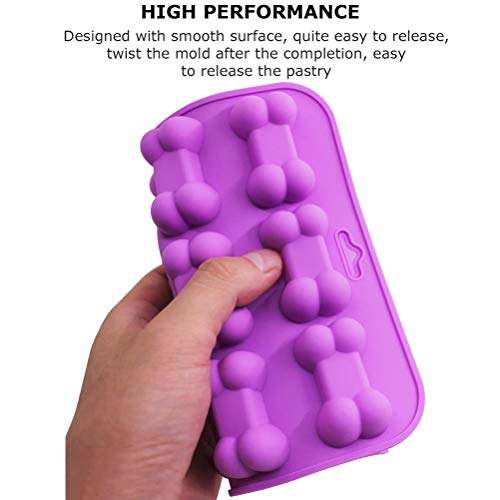 ZSWQ moldes de Silicona en Forma de Hueso y Hueso Chocolate Candy jabón bandejas, 18 cavidades, 4pcs