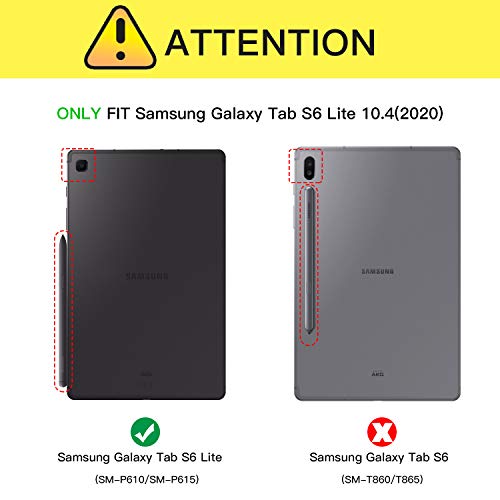 ZtotopCase Funda para Samsung Galaxy Tab S6 Lite 2020, Parte Posterior Magnética Inteligente Ultradelgada con Soporte Incorporado de Pencil, para Samsung Galaxy Tab S6 Lite 10.4 Pulgadas, Gris
