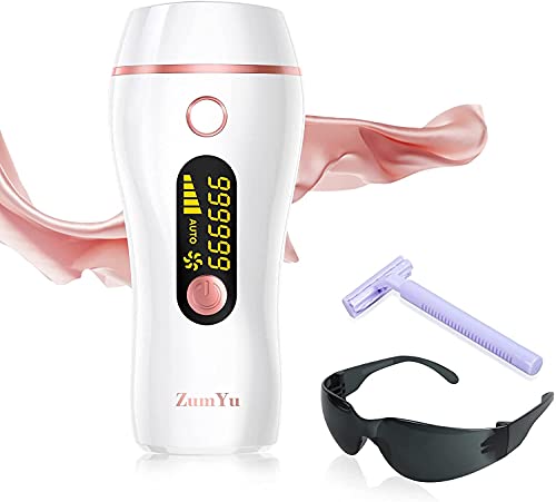 ZumYu Depiladora Luz Pulsada, 999,999 Flashes Depiladora Ipl, Depilacion Permanente Sin Dolor, Sistemas de Depilación de Luz Pulsada Profesional para Piernas Cara Cuerpo Bikini Axilas
