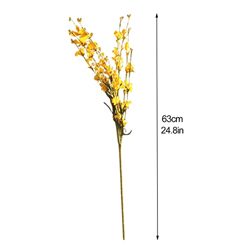 ZWMBYN 10 flores artificiales de jazmín de invierno de imitación con tallos de 24 pulgadas de largo, papel falso de jazmín de invierno folk Pip Berry planta seca ramas para jarrón casero, púrpura
