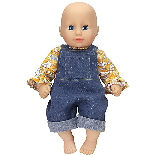 ZWOOS Ropa de Muñeca Bebé para New Born Baby Doll, Traje de Estilo Informal para Muñecas 35-43 cm