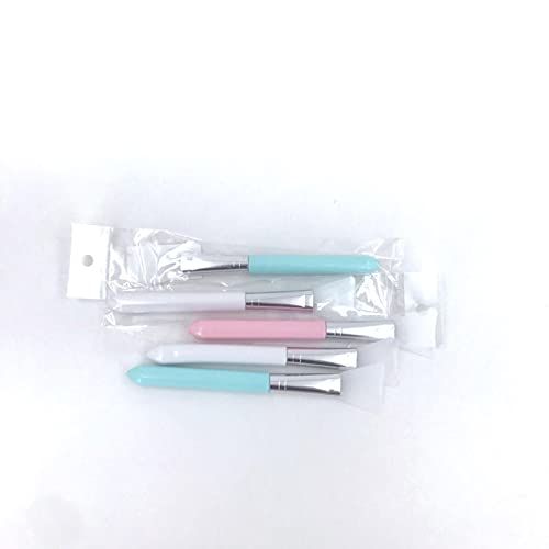 ZXCK 5pc Professional Maquillaje Pinceles Cara Mascarilla Cepillo Gel de Silicona DIY Herramientas de Belleza Cosmética Venta al por Mayor Cepillo de Silicona Facial para la Cara-Gold tube-5pc