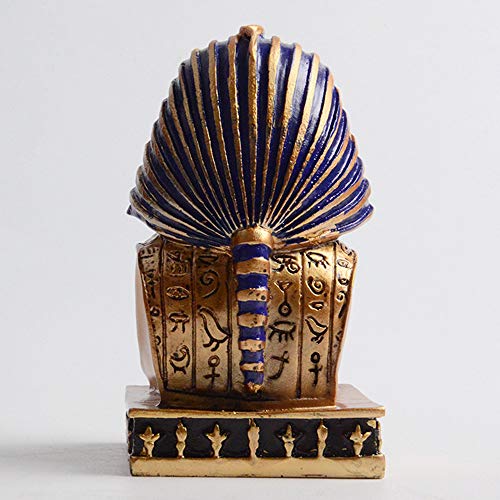 ZYBZYH TutankamóN Busto MáScara de Oro Escultura RéPlica Egipcia Decorativa Estatua Sala de Estar Adornos