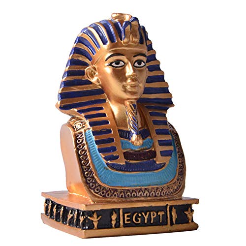 ZYBZYH TutankamóN Busto MáScara de Oro Escultura RéPlica Egipcia Decorativa Estatua Sala de Estar Adornos