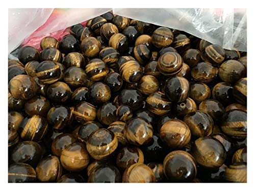 ZZLLFF 500g Natural Tiger Eye Crystal Sphere Ball Piedras Naturales y minerales + Base de Madera 25-40mm