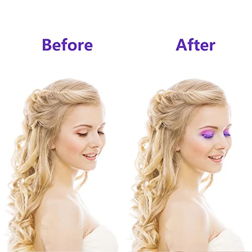 1 par de pestañas LED LIGHT, pestañas LED brillantes, largas y gruesas pestañas exageradas, pestañas neutrales con cinta de párpados brillantes, adecuadas para bailar / DJ de club nocturno ,Purple