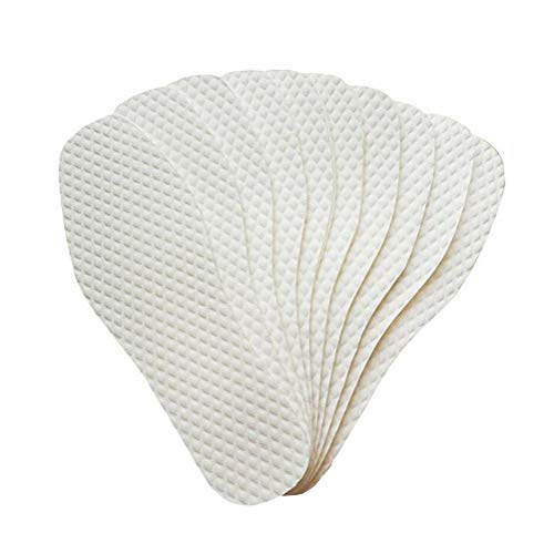 10 pares de plantillas desechables transpirables para zapatos ultra delgados, almohadillas absorbentes del sudor para mujeres y hombres (26 cm)