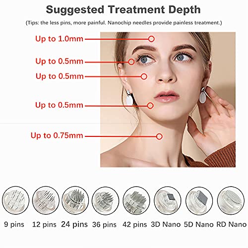 10 pcs Micro Agujas para Dermapen Agujas de repuesto puntas cartucho Slot tornillo Regular para coche Derma Electric microneedling pen 36 pin, estilo de hebilla