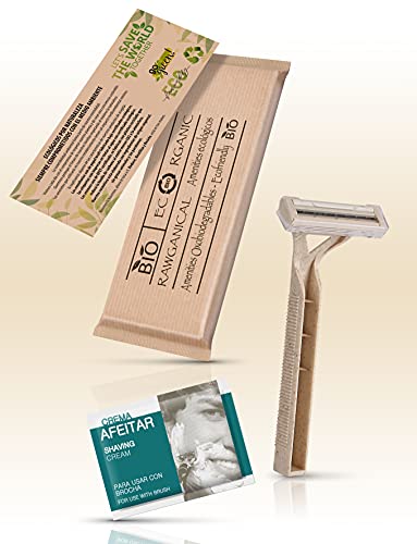 100 Sets de Afeitado para Hoteles | Kit de Afeitado Ecológico Envuelto Individualmente | Para Hoteles, Viajes y Huéspedes | 100 Kits