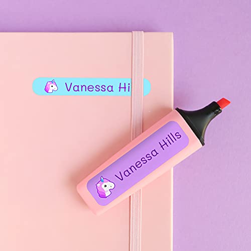 155 pegatinas personalizadas para marcar ropa y objetos. 100 Etiquetas de tela termoadhesiva para planchar en la ropa + 55 etiquetas adhesivas para objetos resistentes al agua. Nombre personalizado.