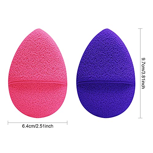 2 piezas de esponja de limpieza facial, esponja exfoliante, almohadillas de limpieza de maquillaje facial reutilizables para mujeres y hombres, piel propensa al acné, grasa y sensible