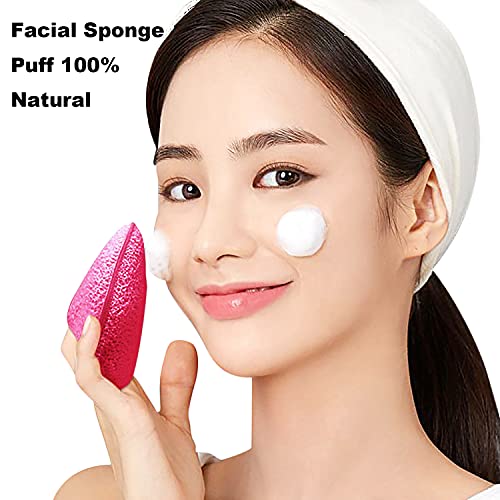 2 piezas de esponja de limpieza facial, esponja exfoliante, almohadillas de limpieza de maquillaje facial reutilizables para mujeres y hombres, piel propensa al acné, grasa y sensible