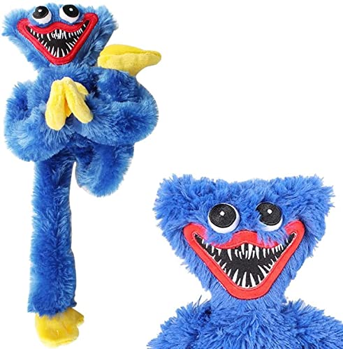 2 piezas Poppy Playtime Huggy wuggys Felpa, juego de horror de salchichas, regalo de muñeca de peluche para fanáticos de juegos de 15.7 pulgadas (azul+rosa)