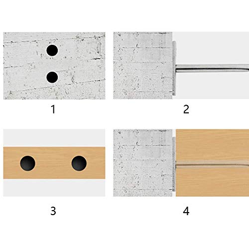 4 Pcs Soportes de Estantería Flotante Invisible 79mm Tipo T Escondido de Metal Oculto con Tornillos Autorroscantes y Tapón de Goma Blanco para Soporte de Tablón de Pared Oculto