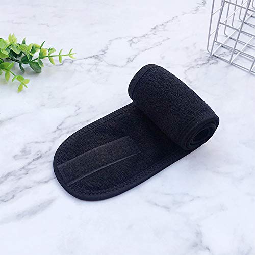 4pcs Diadema Cosmética Banda para el cabello con Velcro Diadema de Ducha para la protección del cabello