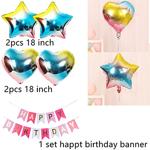 53 cumpleaños para mujeres, arcoíris, globos de 53 cumpleaños, decoración de 53 cumpleaños, globos de 53 años para mujer, decoración de 53 años, globos para 53 años